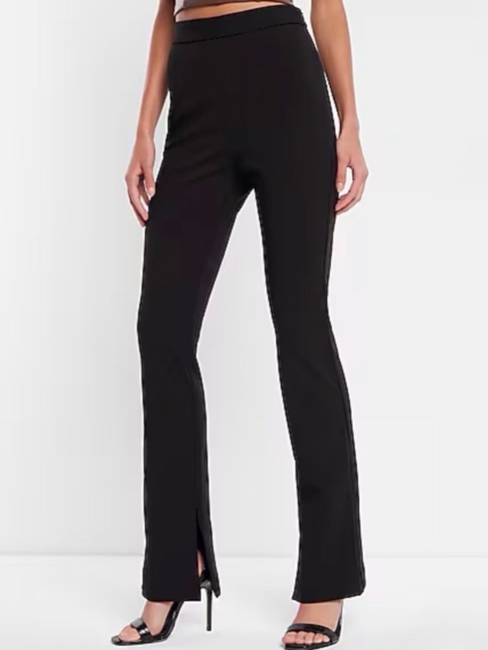 Express Super High Waist Skyscraper Pant Split Hem Side Zip Women’s size XL NWT